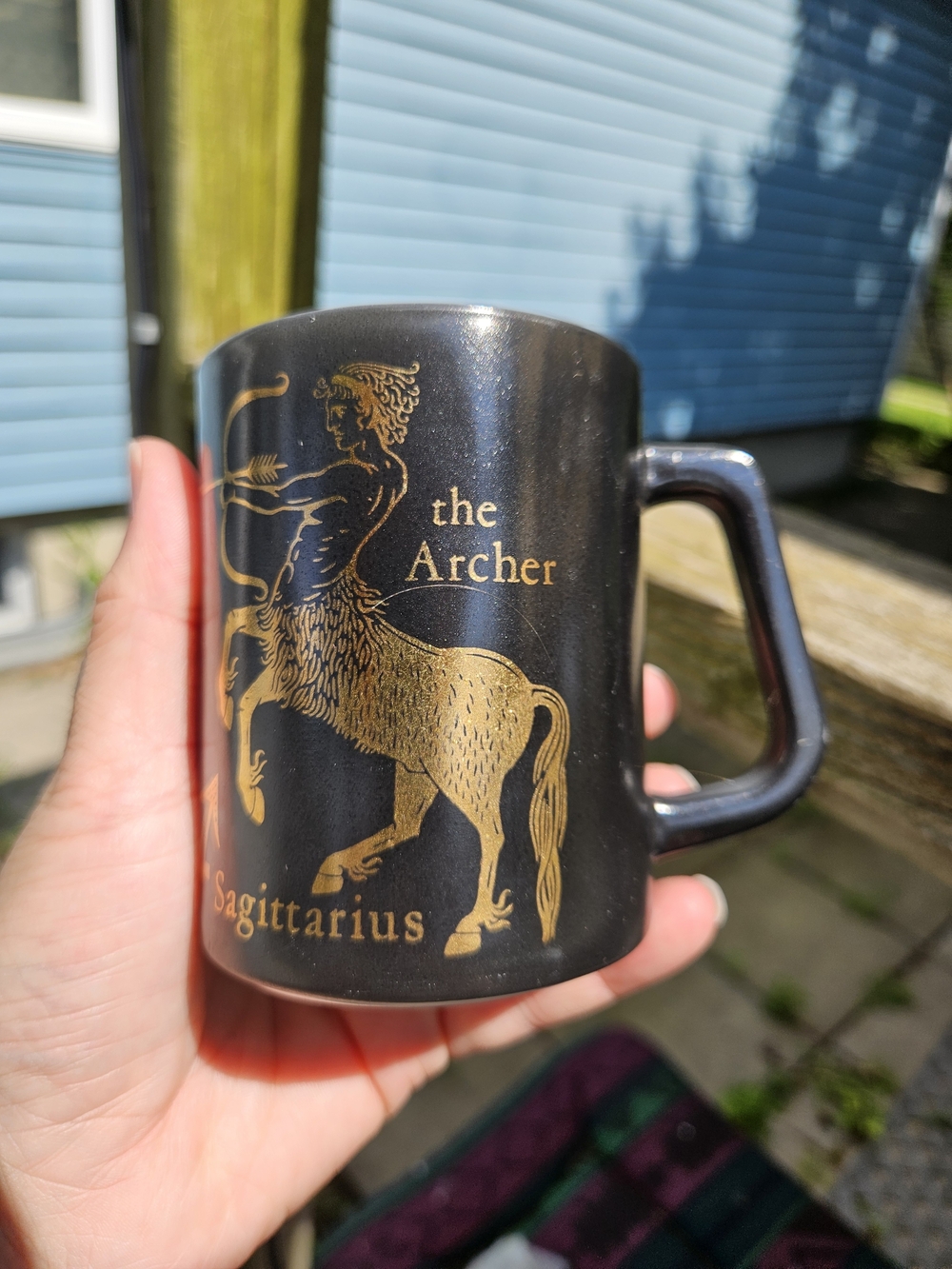 Federal Glass Sagittarius Milk Glass Mug